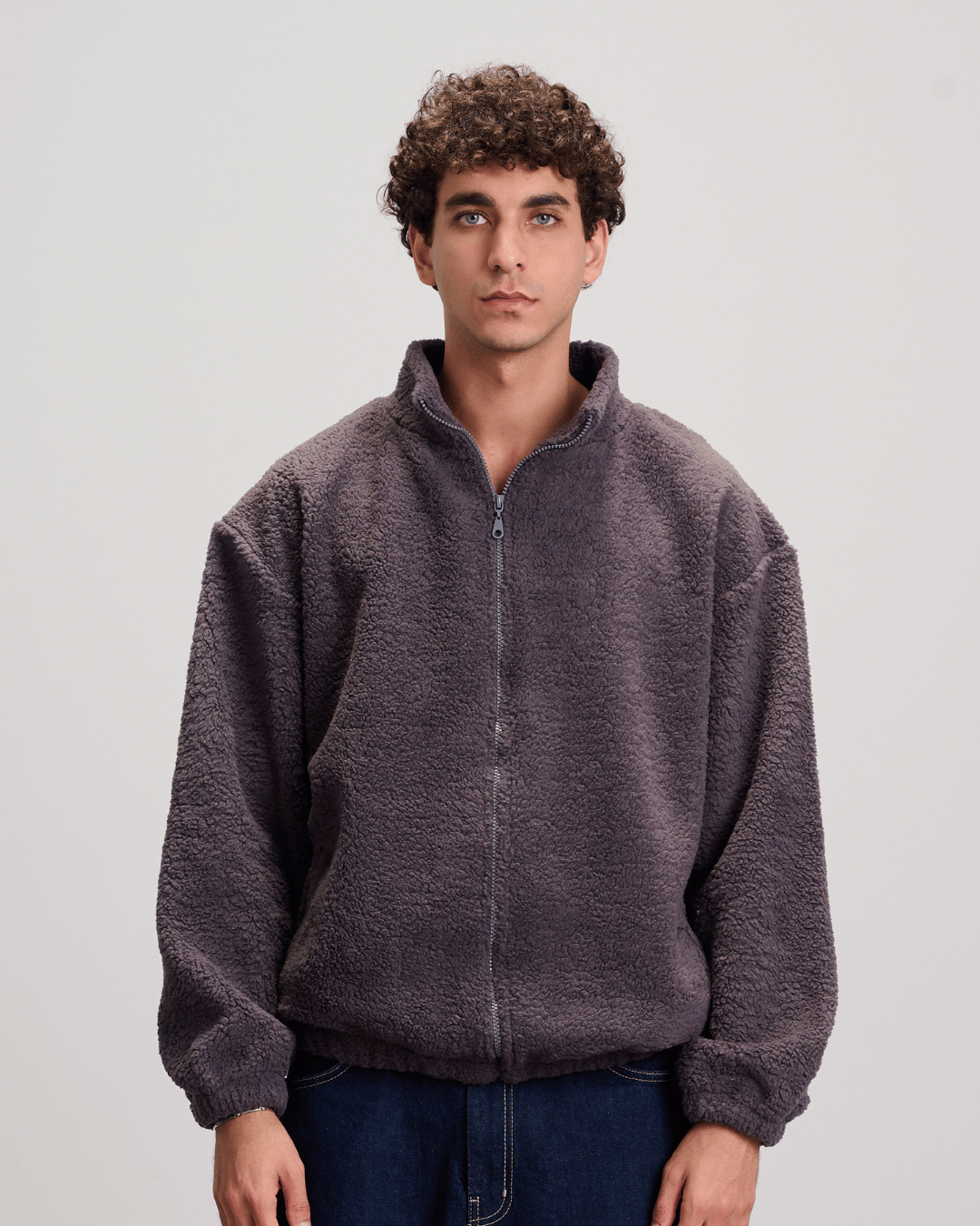 Fleece Zip-Up Jacket - Grey