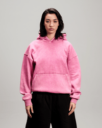 Washed Baggy Hoodie - Pink
