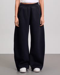 Wide Leg Sweatpants - Black