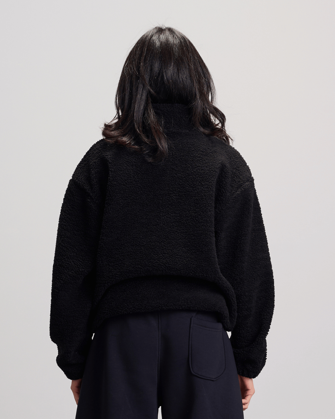 Fleece Quarter Zipper - Black