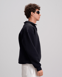 Polo Sweatshirt - Black