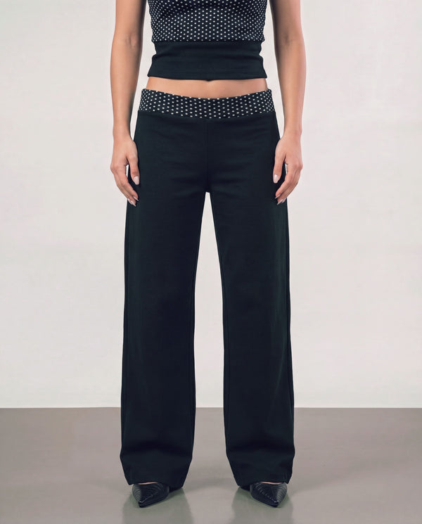 Polka Dot Waistband Pants
