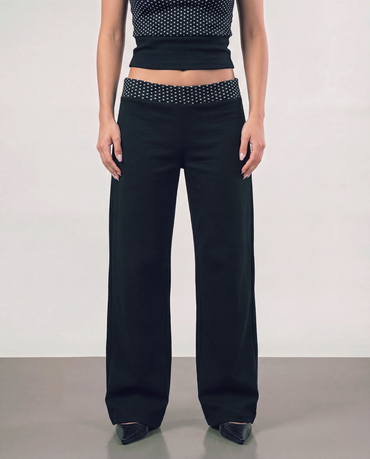 Polka Dot Waistband Pants