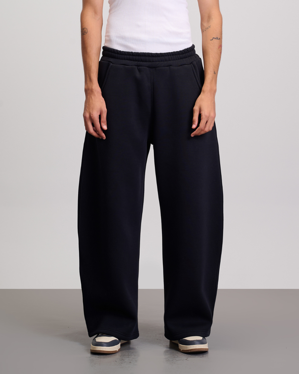 Wide Leg Sweatpants - Black