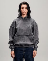 Washed Baggy Hoodie - Grey