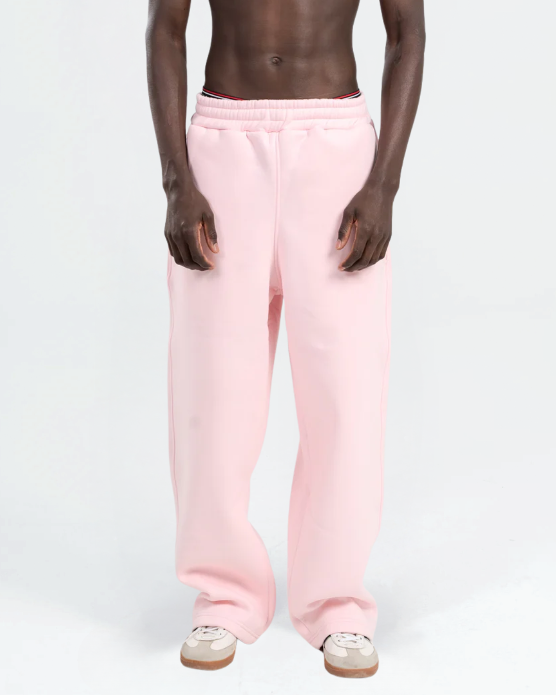 Pink Baggy Sweatpants front view