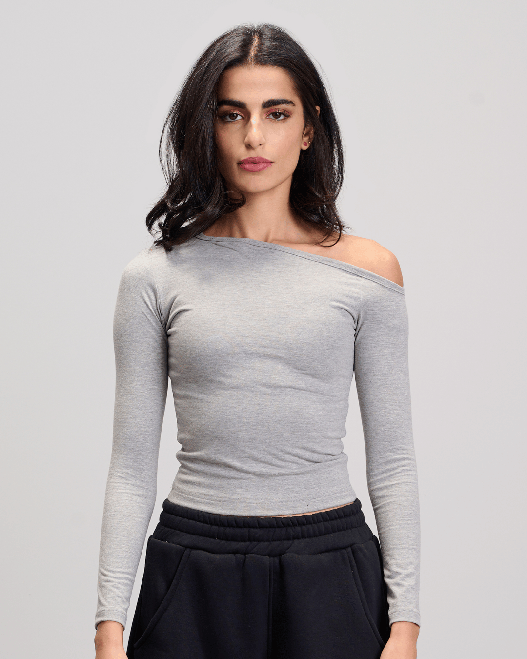 Off Shoulder Top - Grey