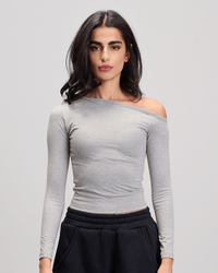 Off Shoulder Top - Grey