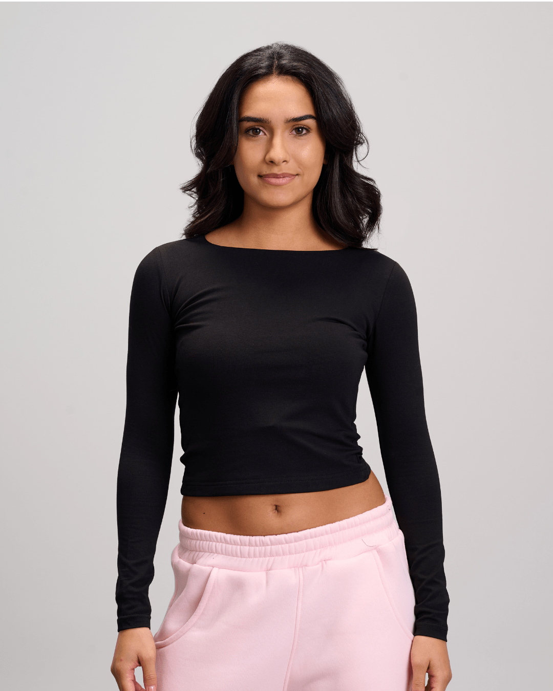 Round Neck Top - Black