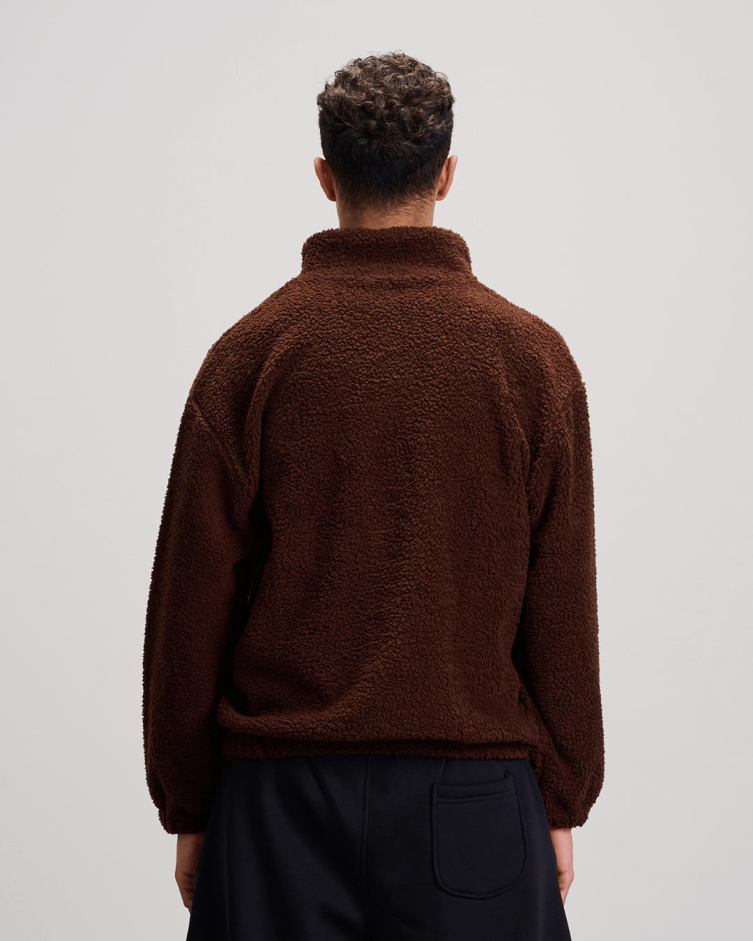 Fleece Quarter Zipper - Brown