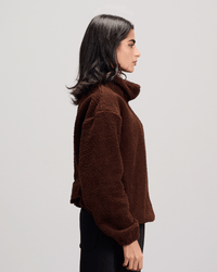 Fleece Quarter Zipper - Brown