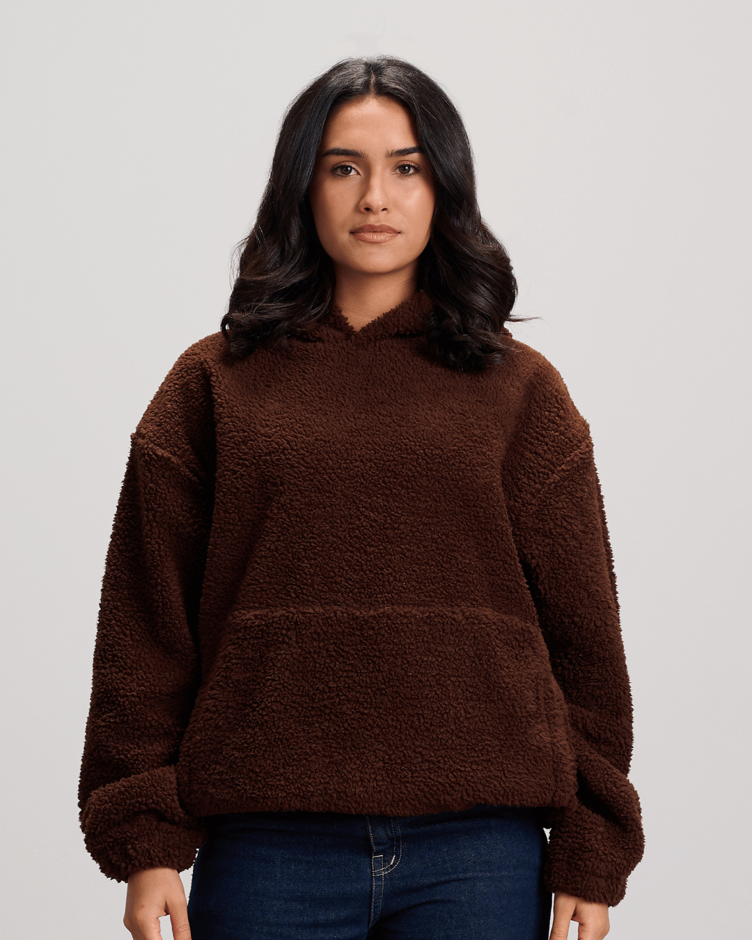 Fleece Hoodie - Brown