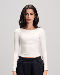 Round Neck Top - White