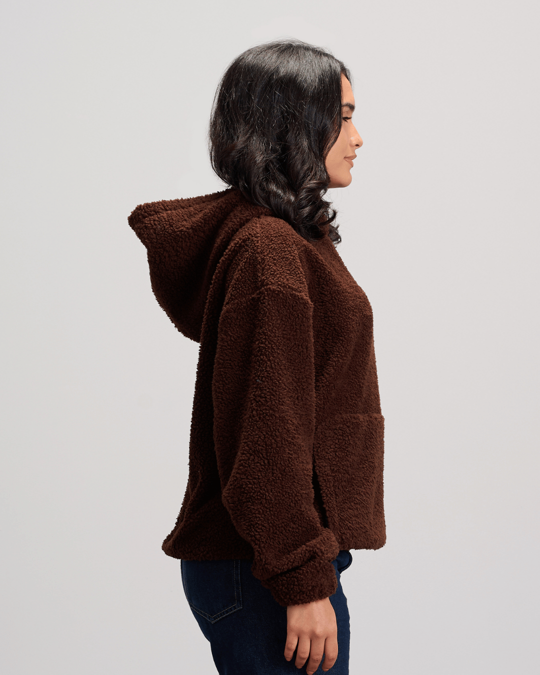 Fleece Hoodie - Brown