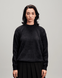 Mohair Knit Crewneck - Black