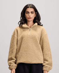 Fleece Quarter Zipper - Beige
