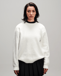 Mohair Knit Crewneck - White