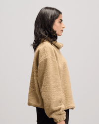Fleece Quarter Zipper - Beige