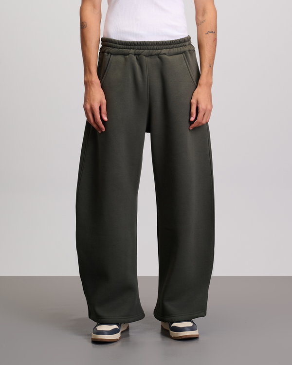 Wide Leg Sweatpants - Olive