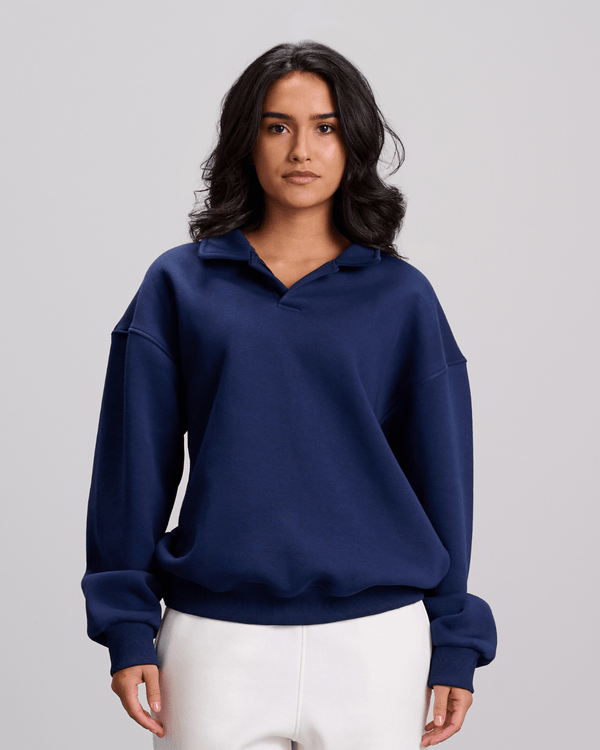 Polo Sweatshirt - Navy