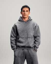Washed Baggy Hoodie - Grey