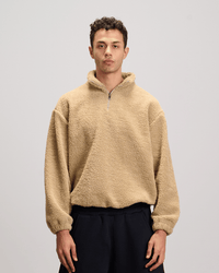 Fleece Quarter Zipper - Beige