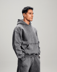Washed Baggy Hoodie - Grey