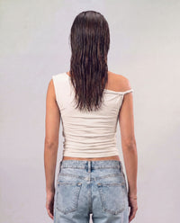 Sleek Off-Shoulder Top - White