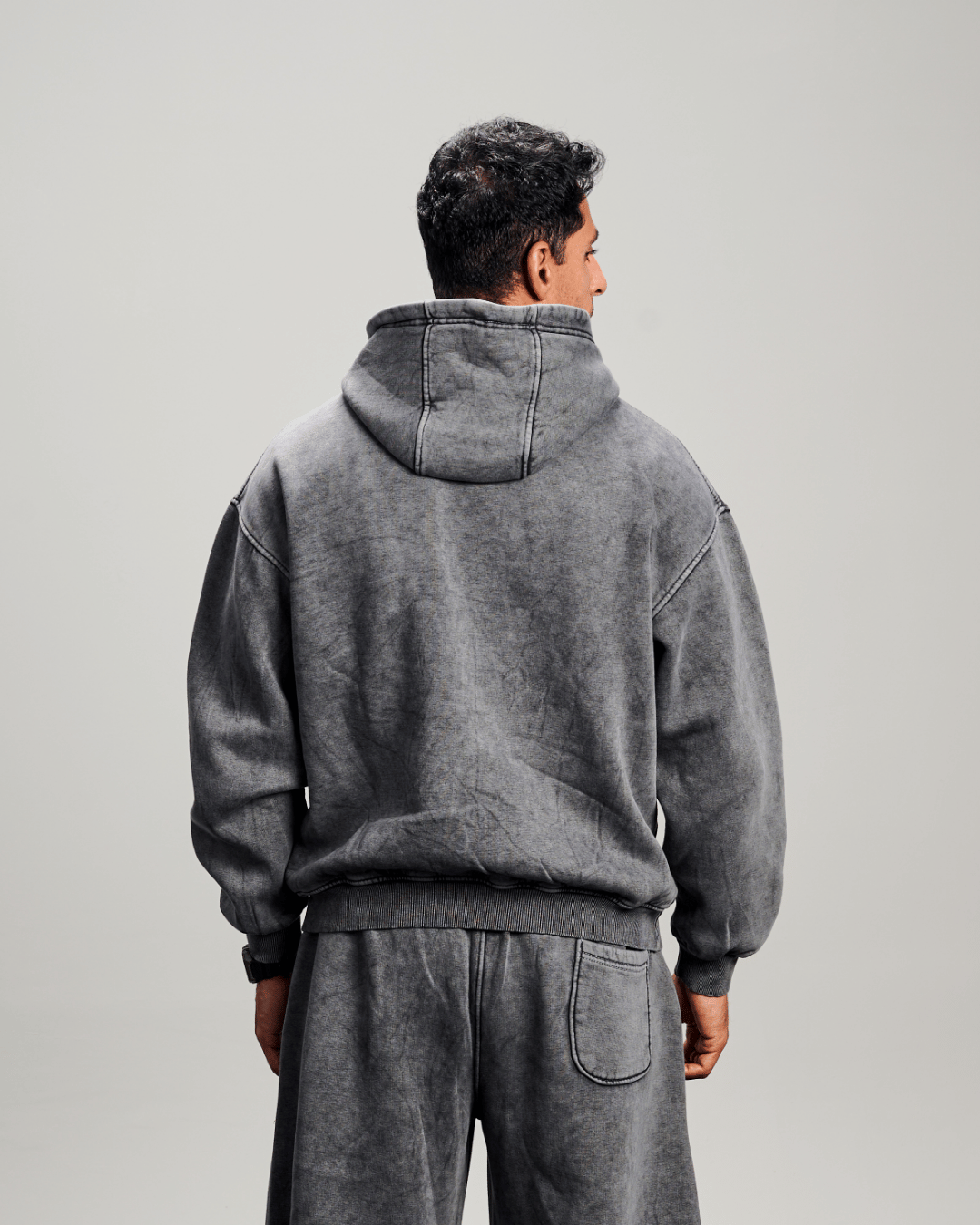 Washed Baggy Hoodie - Grey