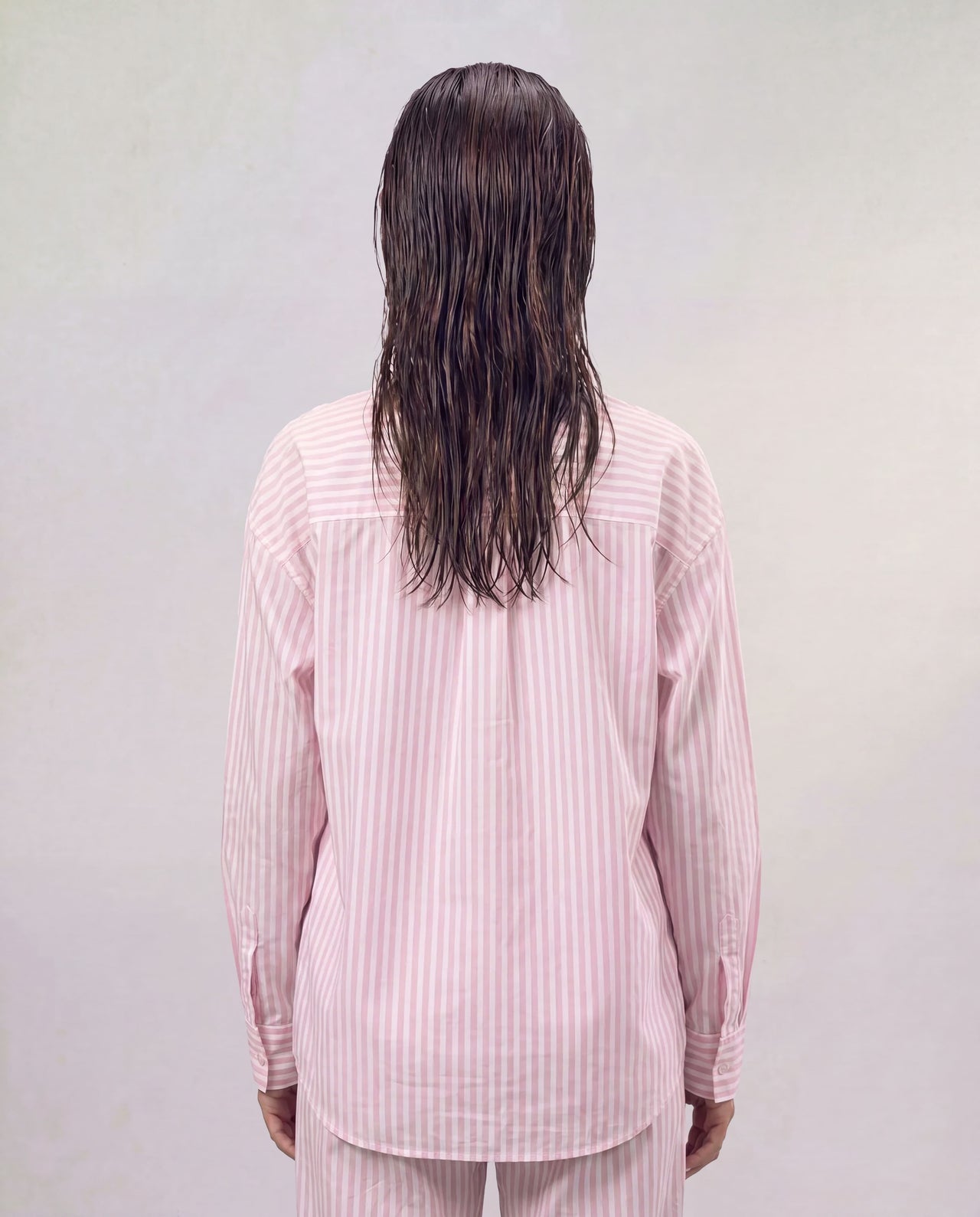 Striped Women Shirt - Pink x White