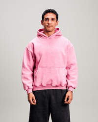 Washed Baggy Hoodie - Pink