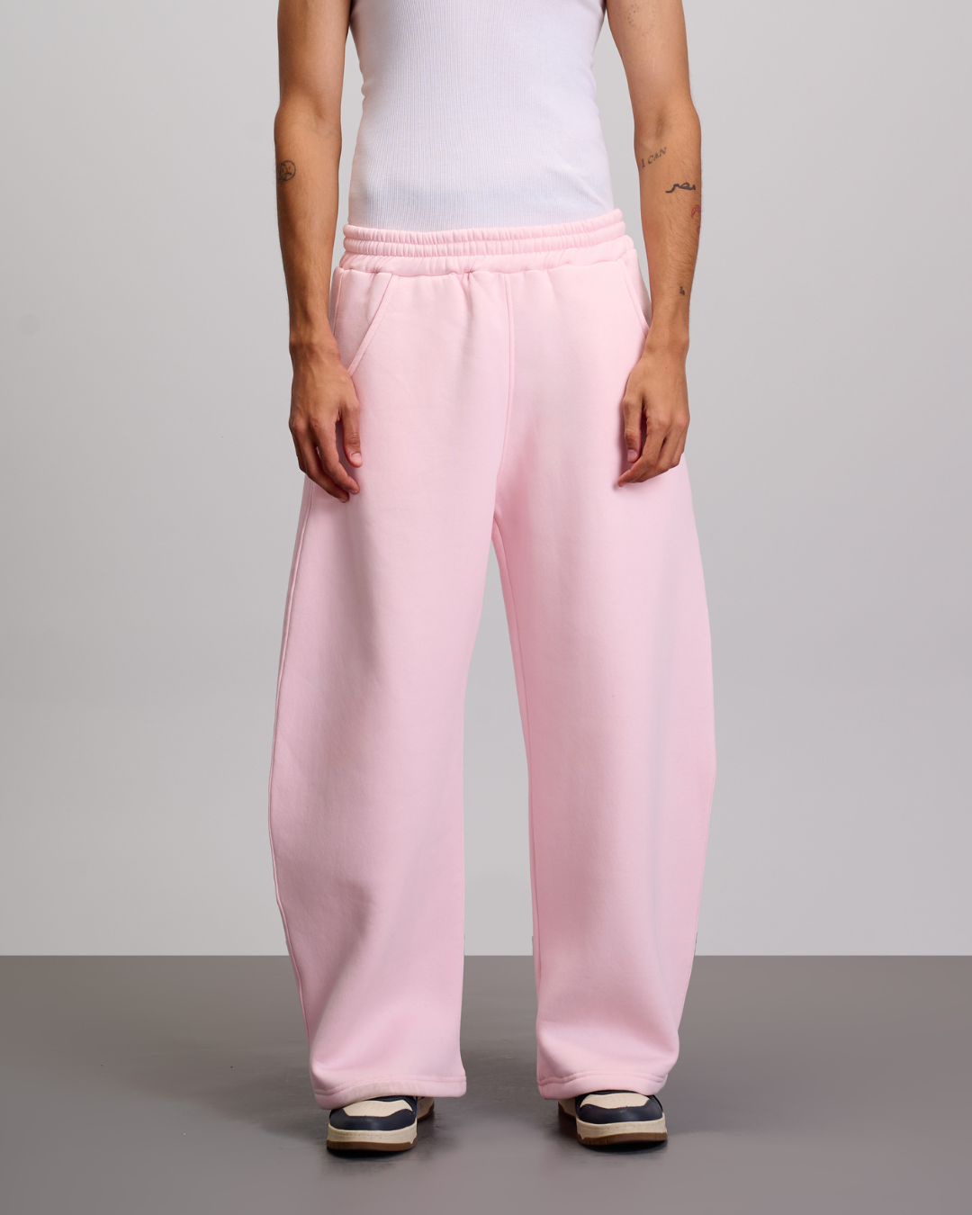 Wide Leg Sweatpants - Pink