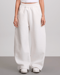 Wide Leg Sweatpants - White