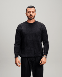 Mohair Knit Crewneck - Black