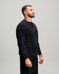 Mohair Knit Crewneck - Black