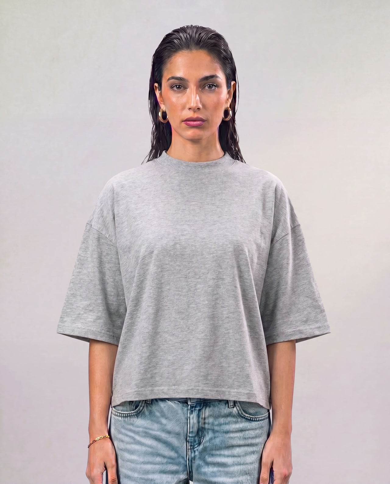 Boxy Tee - Light Grey