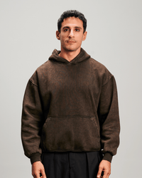 Washed Baggy Hoodie - Brown