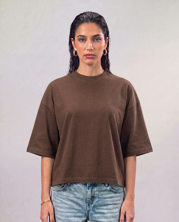 Boxy Tee - Brown