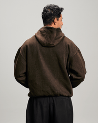 Washed Baggy Hoodie - Brown