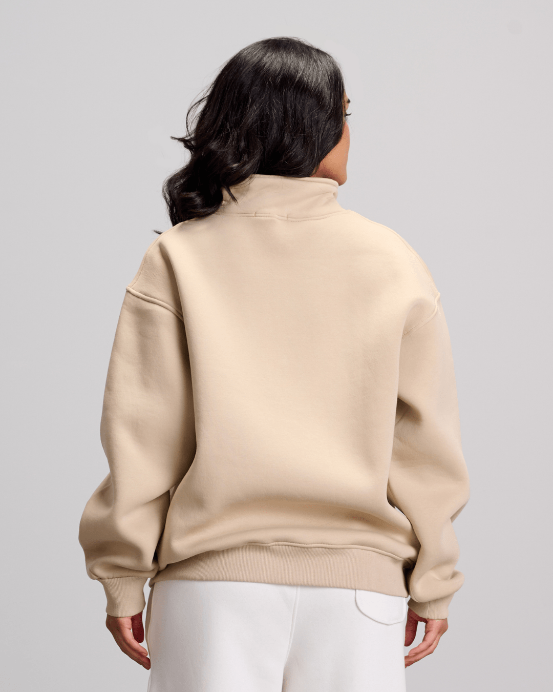 Quarter Zipper - Beige
