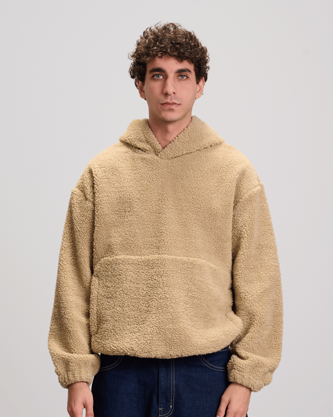 Fleece Hoodie - Beige