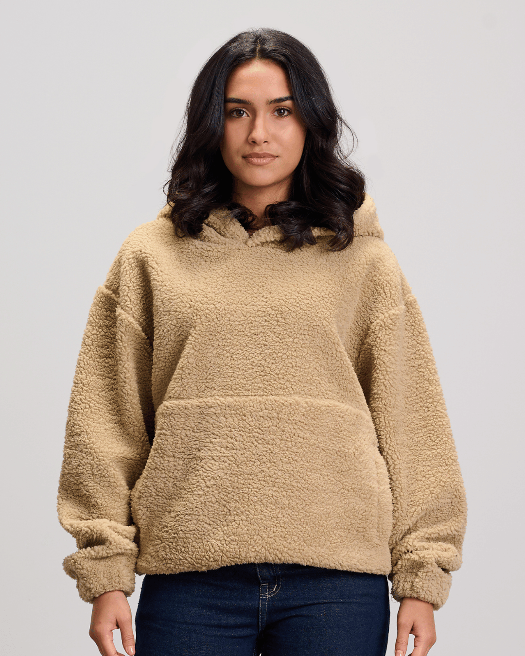 Fleece Hoodie - Beige