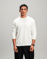 Mohair Knit Crewneck - White