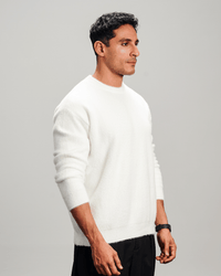 Mohair Knit Crewneck - White