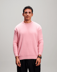 Mohair Knit Crewneck - Pink