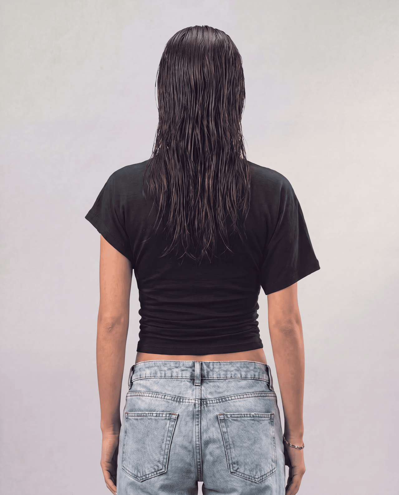Mock Neck Top - Black