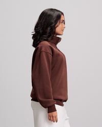 Quarter Zipper - Brown