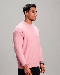 Mohair Knit Crewneck - Pink