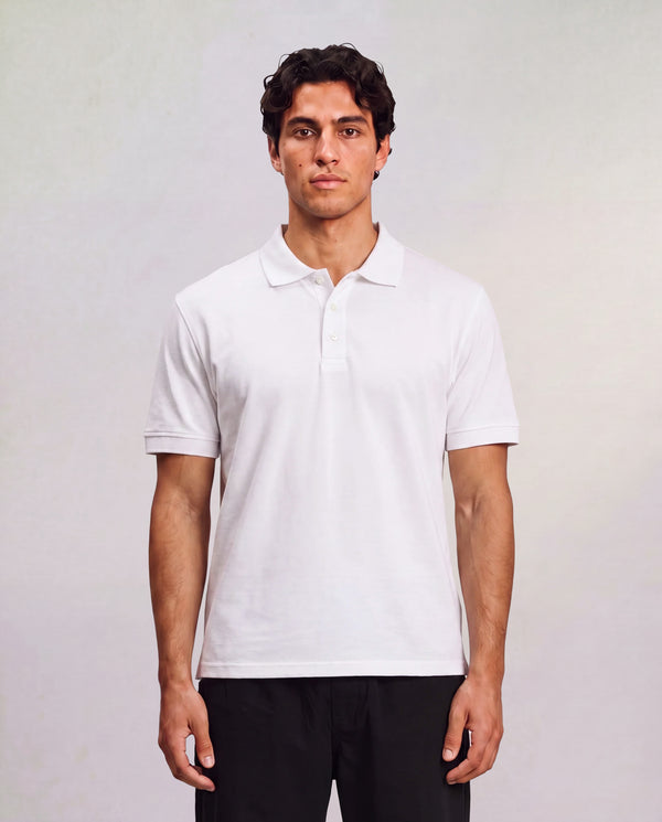 Boxy Polo T-Shirt - White