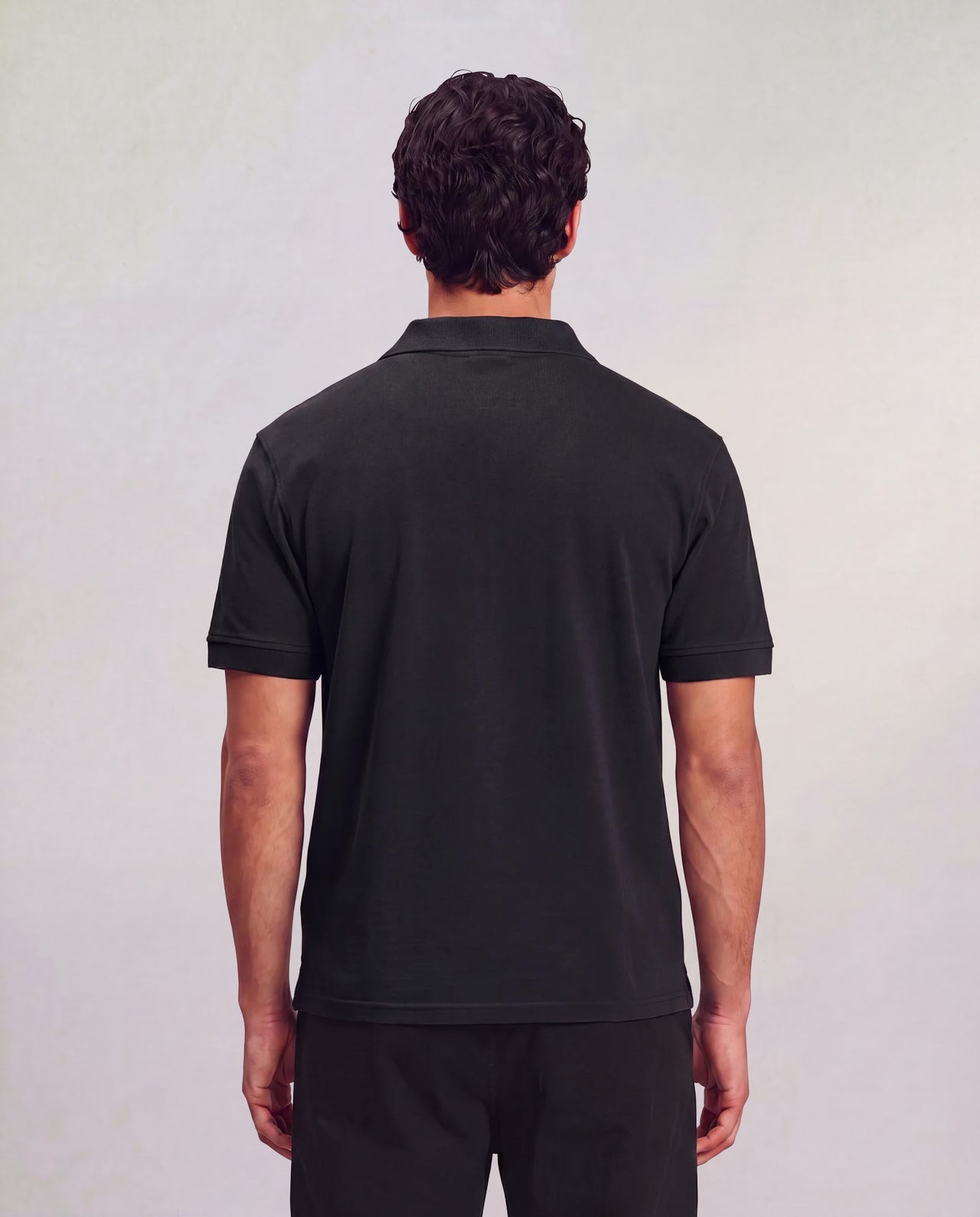 Boxy Polo T-Shirt - Black